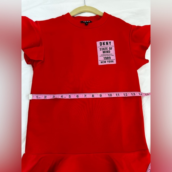 Beautiful red DKNY girl dress. Size 8. Excellent condition. - Picture 7 of 8